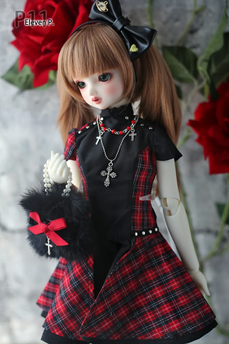 「Air Castle」Punk Plaid Dress (1/3/SD/SD10/SD13/DD/SDGR) Outfit ONLY - Image 2
