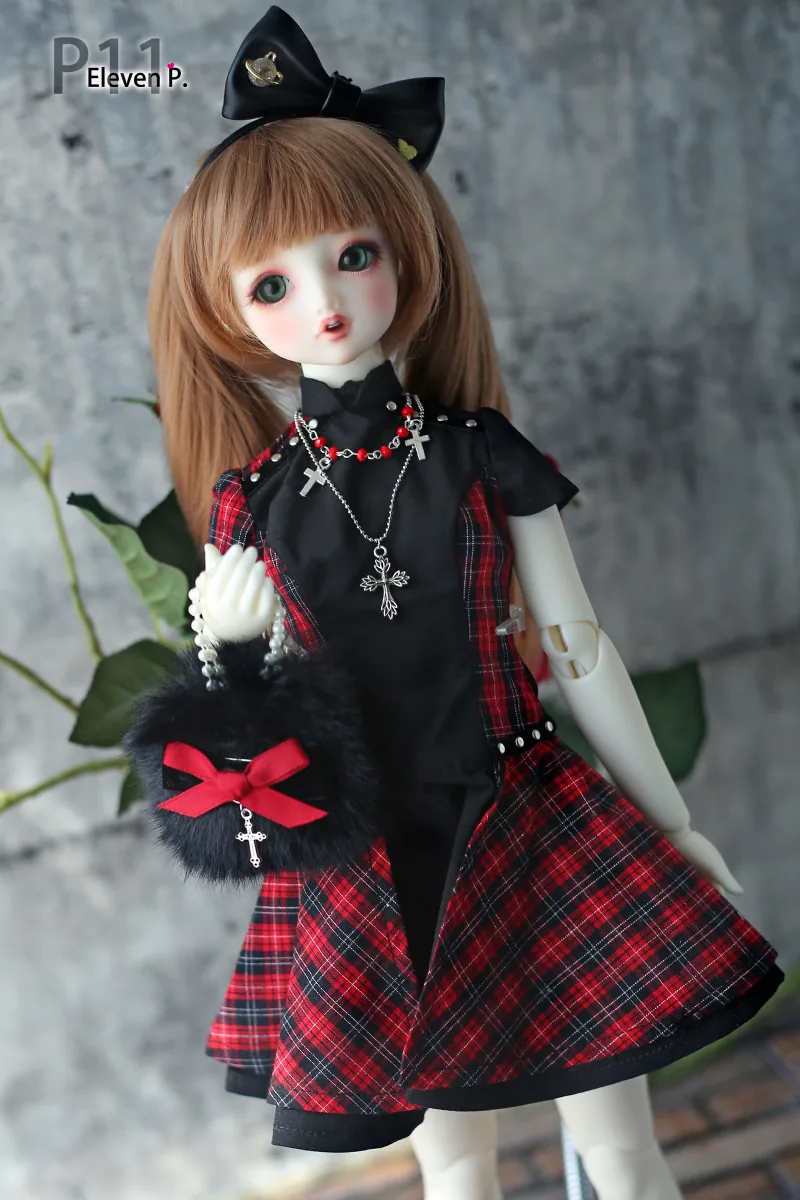 「Air Castle」Punk Plaid Dress (1/3/SD/SD10/SD13/DD/SDGR) Outfit ONLY - Image 4