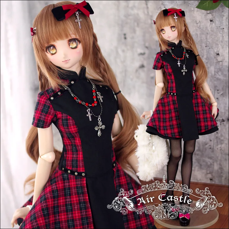 「Air Castle」Punk Plaid Dress (1/3/SD/SD10/SD13/DD/SDGR) Outfit ONLY - Image 5