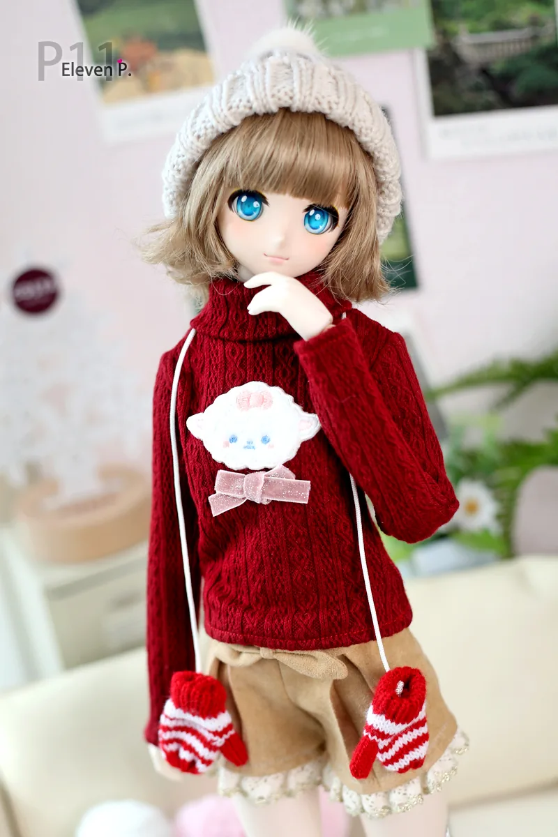 「Air Castle」Red Knitting Set (1/3/SD/SD10/SD13/DD/SDGR) Outfit ONLY - Image 6