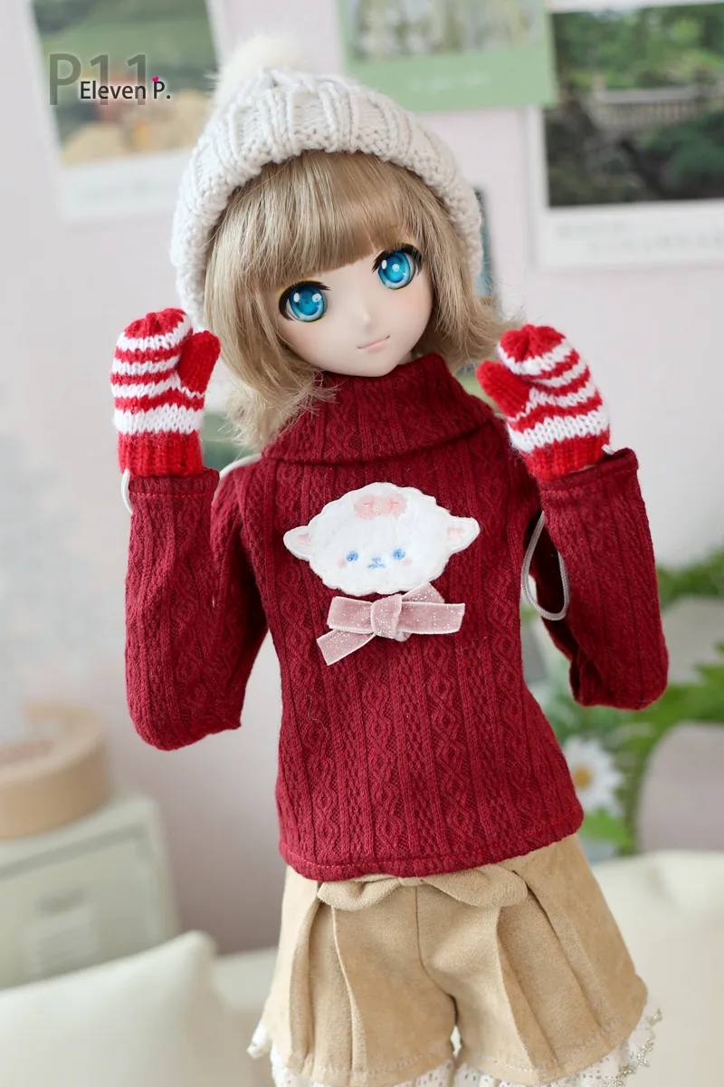 「Air Castle」Red Knitting Set (1/3/SD/SD10/SD13/DD/SDGR) Outfit ONLY - Image 7