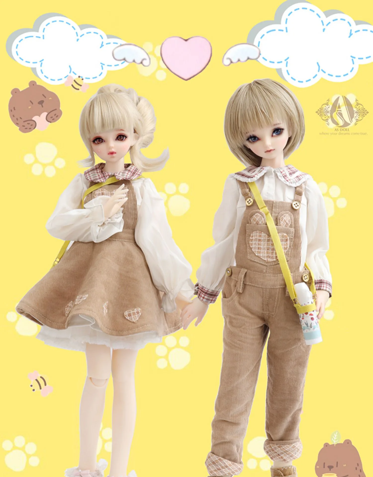 「Angell Studio」Ansel-Mr. Bear's arrival BJD Girl Doll (1/4) - Image 11