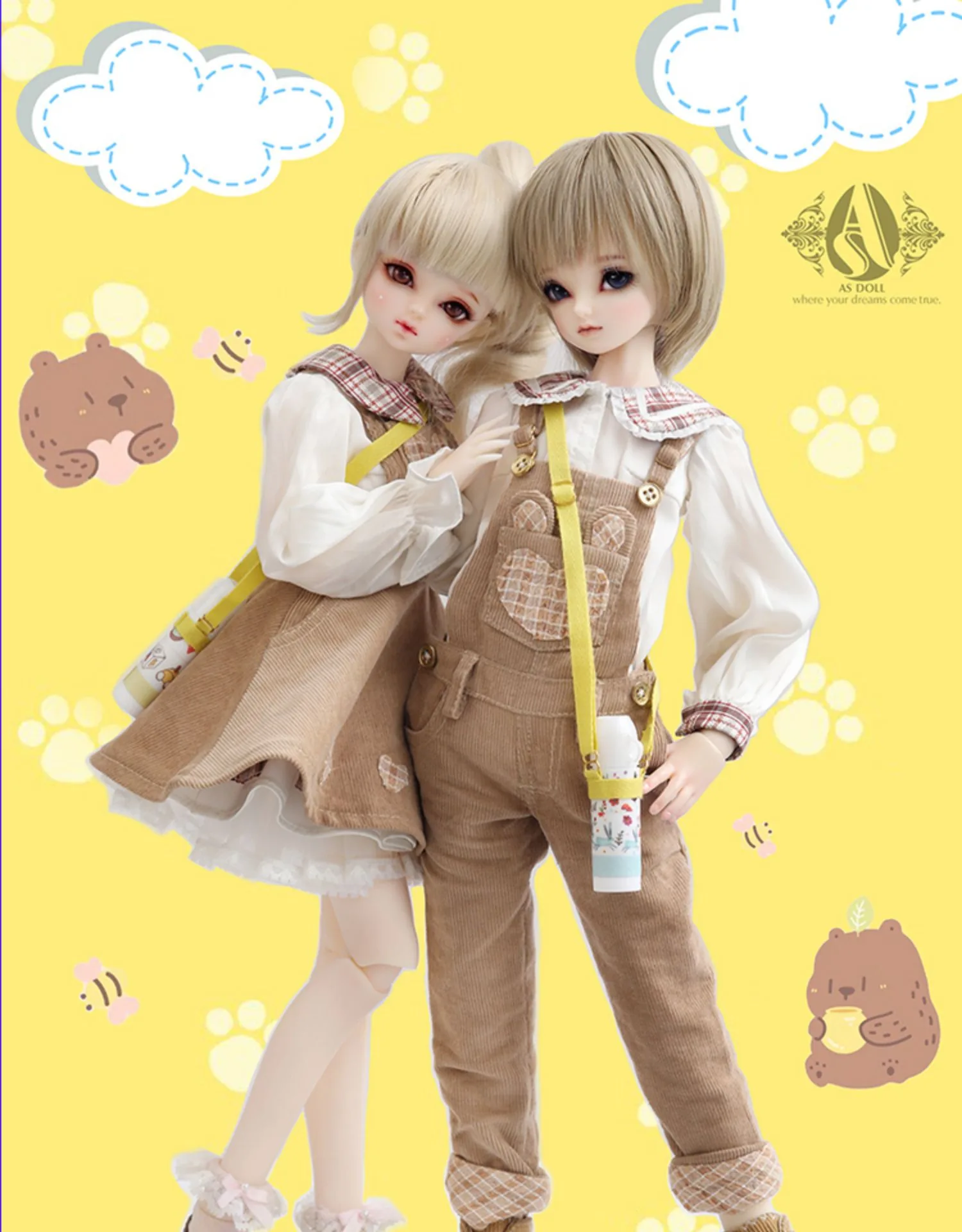 「Angell Studio」Ansel-Mr. Bear's arrival BJD Girl Doll (1/4) - Image 12