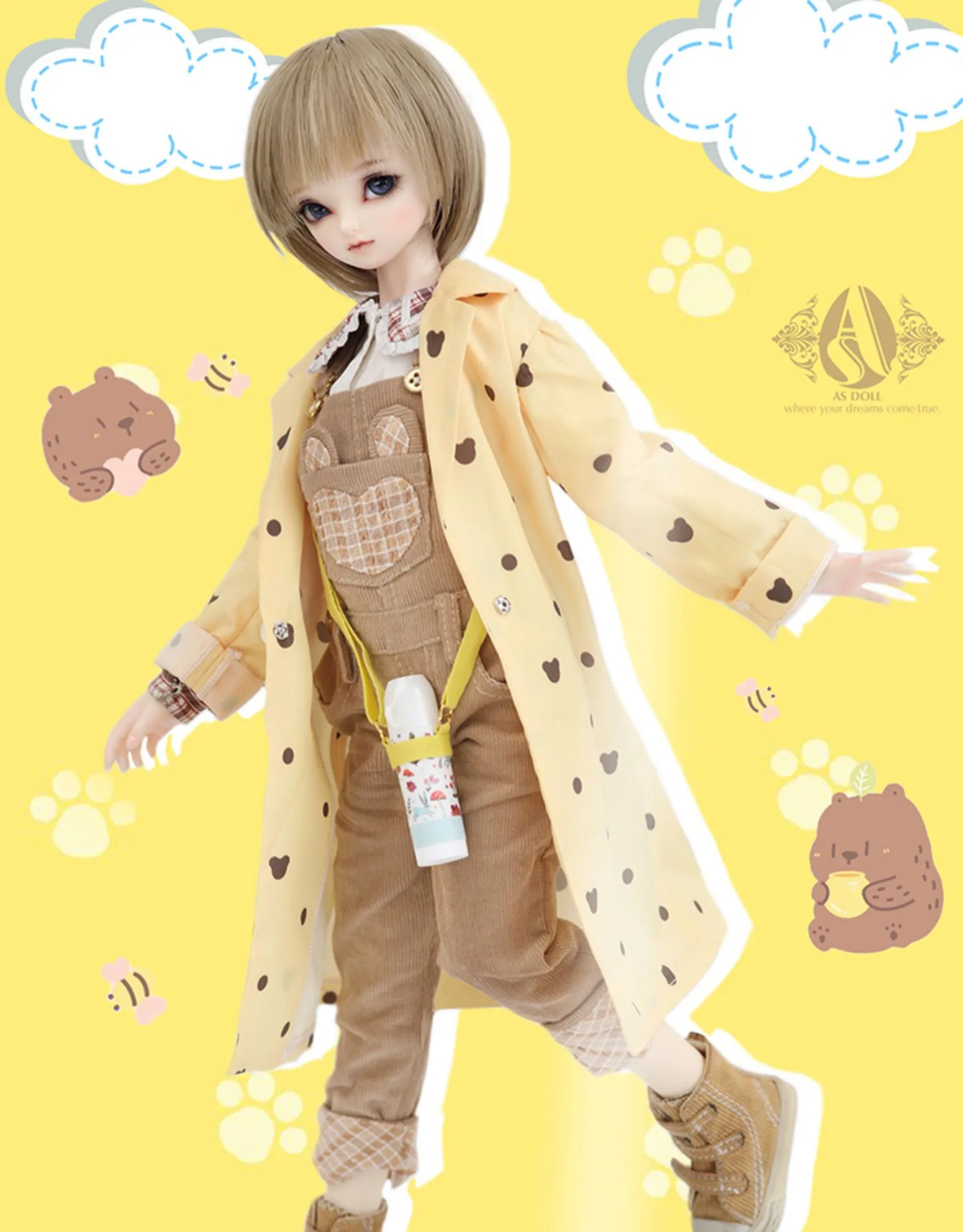 「Angell Studio」Ansel-Mr. Bear's arrival BJD Girl Doll (1/4) - Image 3