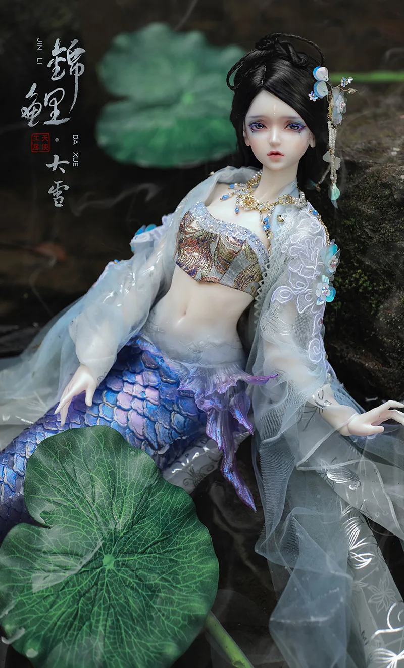 「Angell Studio」【READY STOCK FULL SET】Purple Mermaid BJD Doll Only (1/3) - Image 5