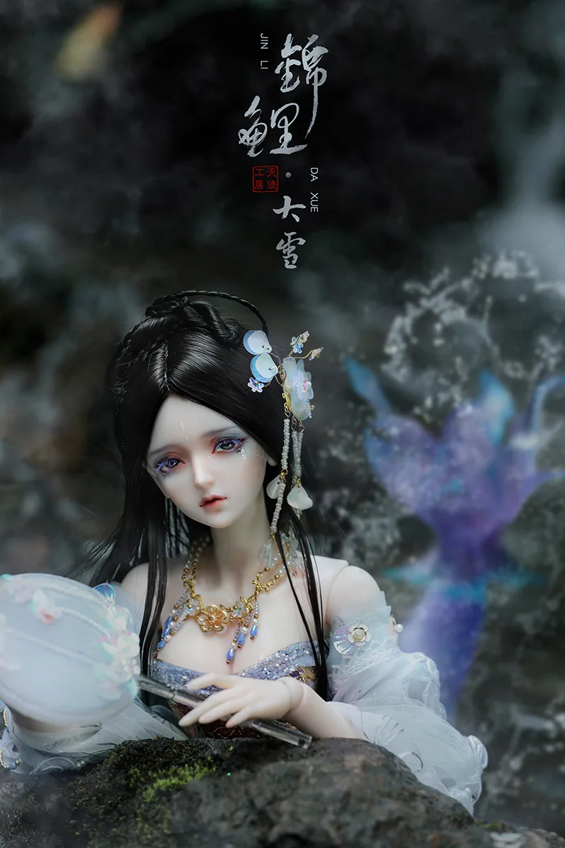 「Angell Studio」【READY STOCK FULL SET】Purple Mermaid BJD Doll Only (1/3) - Image 6