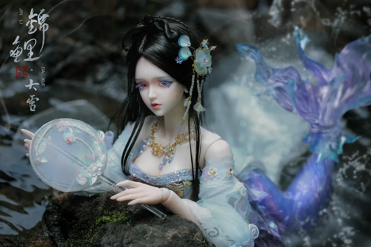 「Angell Studio」【READY STOCK FULL SET】Purple Mermaid BJD Doll Only (1/3) - Image 7