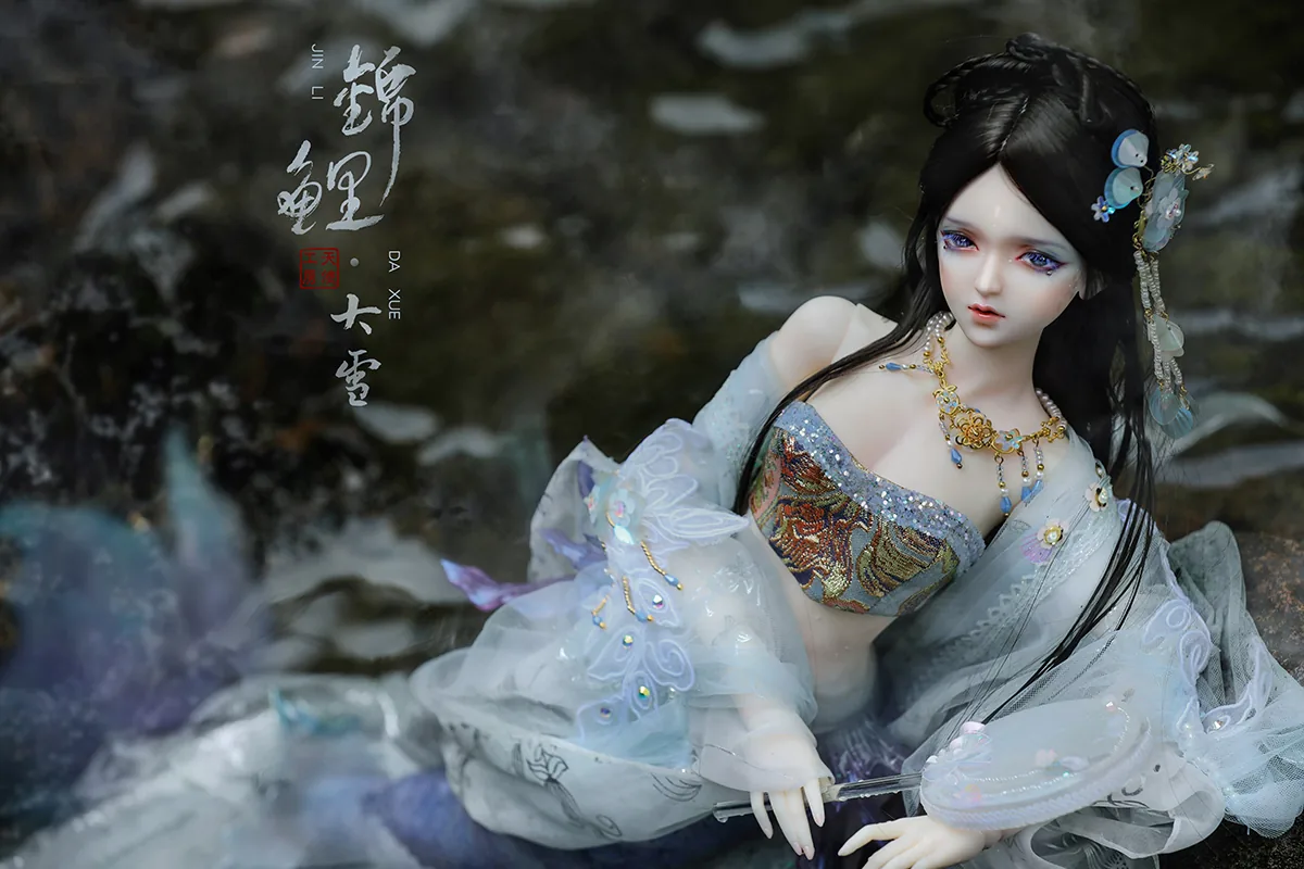 「Angell Studio」【READY STOCK FULL SET】Purple Mermaid BJD Doll Only (1/3) - Image 8