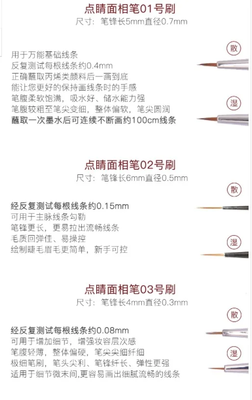 「APHRODITE」BJD Make Up Line Brush - Image 2