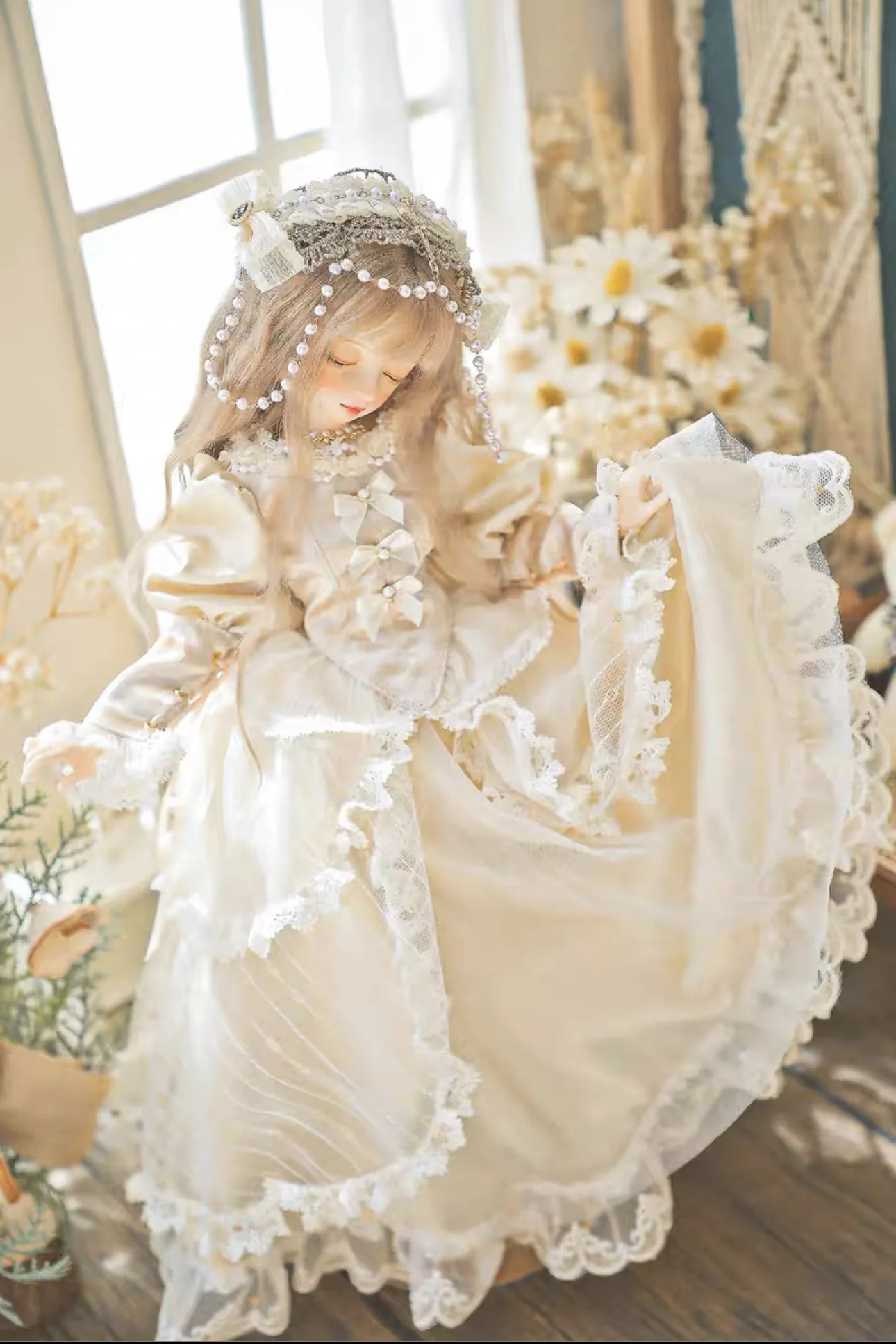 「AugustDreams」White Dreams (MSD/ MDD/ Chubby) BJD Outfit Only - Image 3
