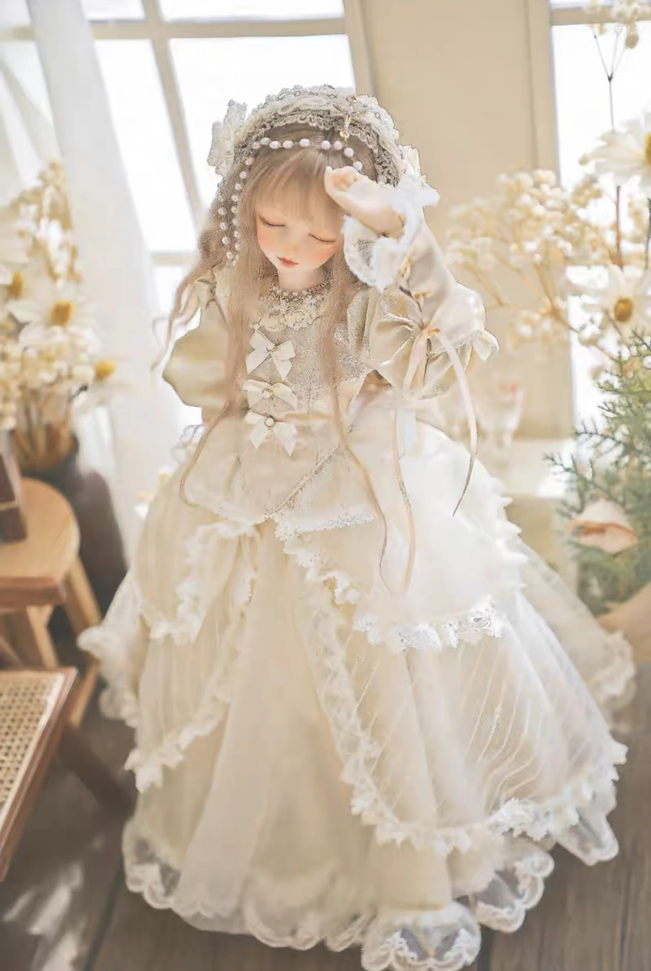「AugustDreams」White Dreams (MSD/ MDD/ Chubby) BJD Outfit Only - Image 4