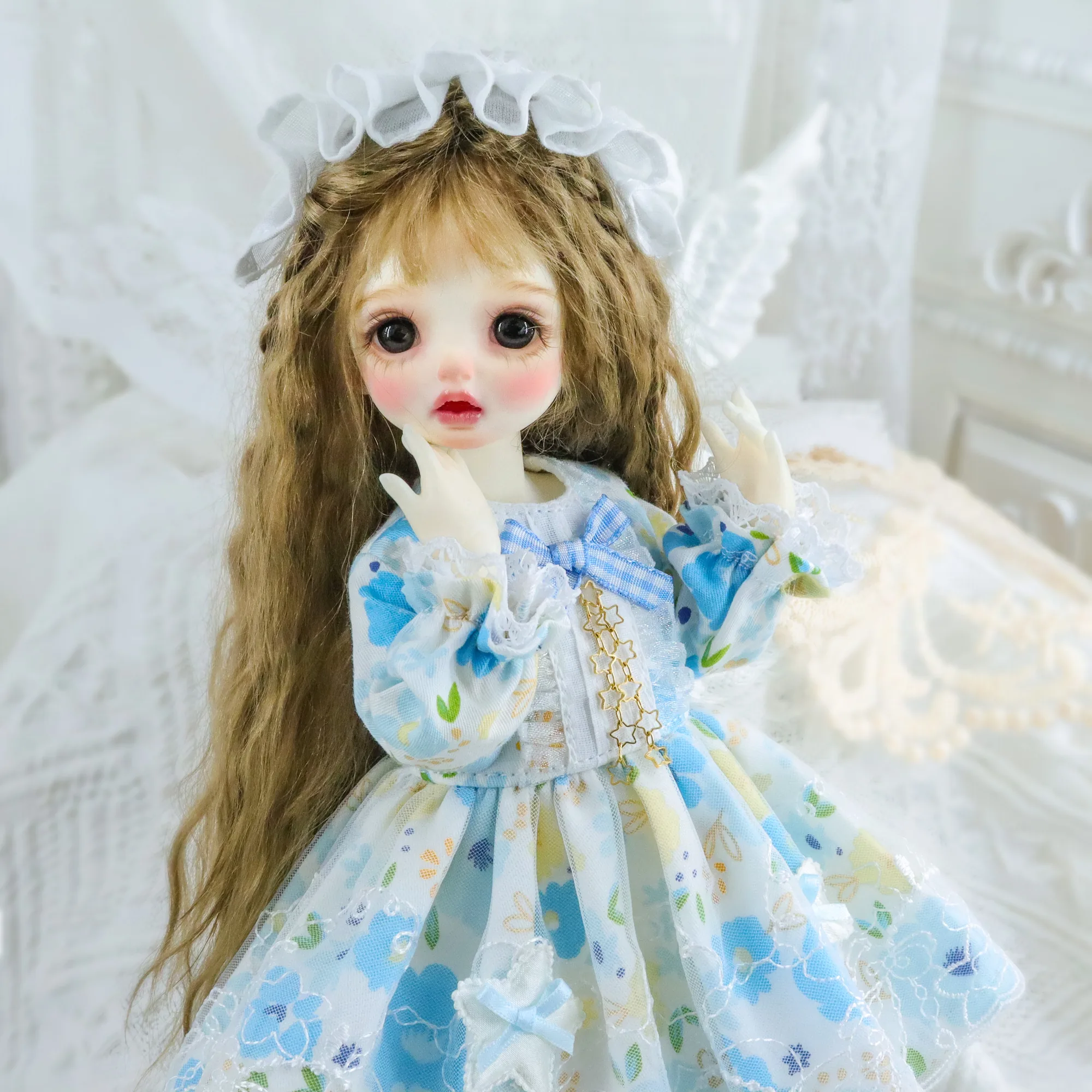 「Bangkrup Girl」Blue Flower (MDD/MSD/Chubby l 1/4) BJD Outfit - Image 2