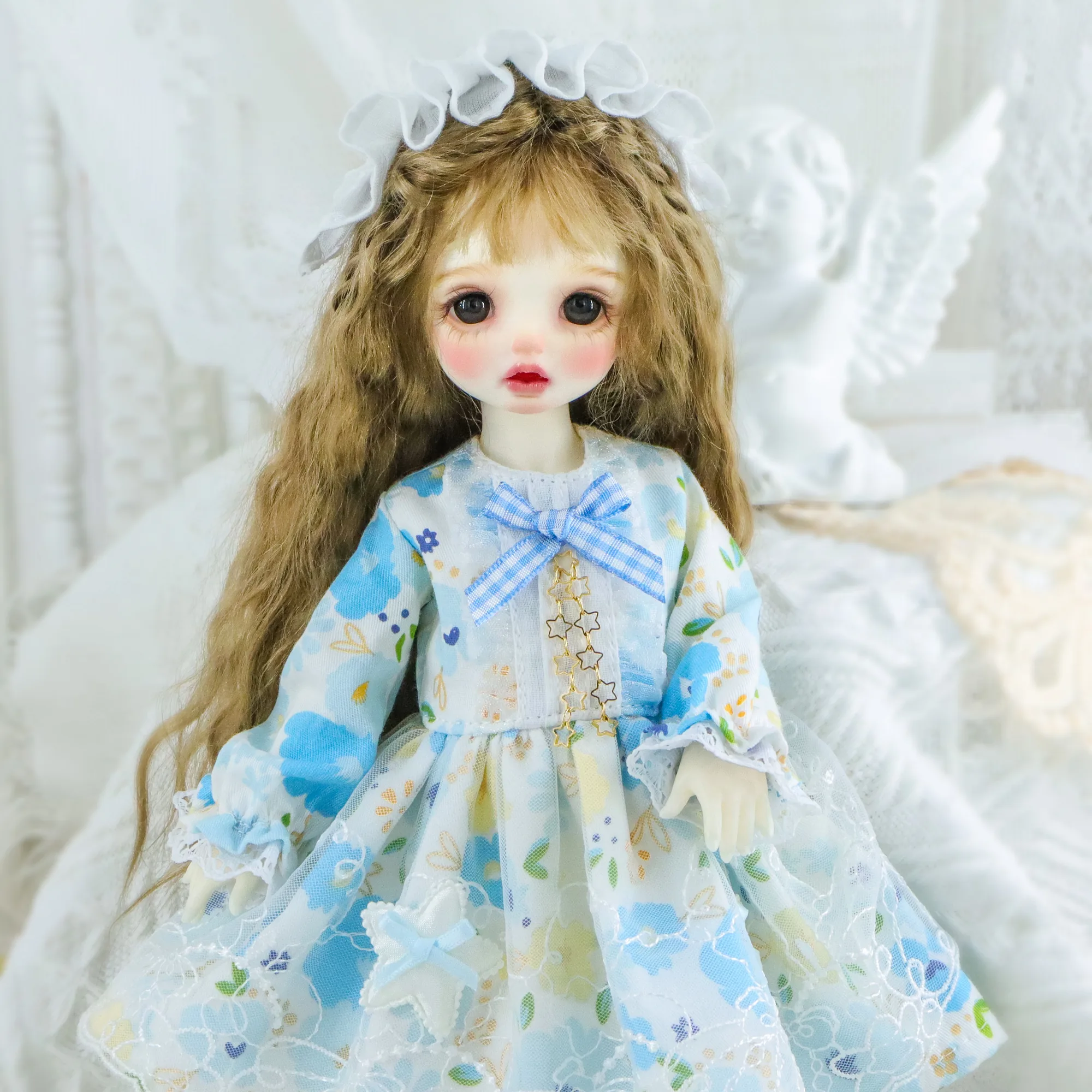 「Bangkrup Girl」Blue Flower (MDD/MSD/Chubby l 1/4) BJD Outfit - Image 5
