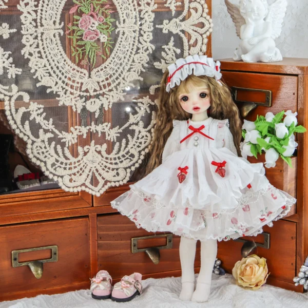 「Bangkrup Girl」Strawberry Dress (SD l SDGR l DD l 1/3 l SD75) BJD Outfit Only - Image 5
