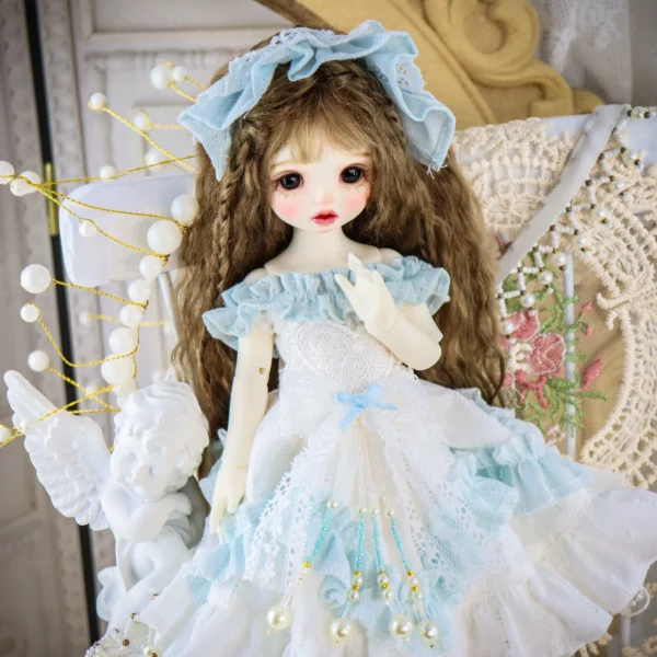 「Bangkrup Girl」White Blue (SD l SDGR l DD l 1/3 l SD75) BJD Outfit - Image 2