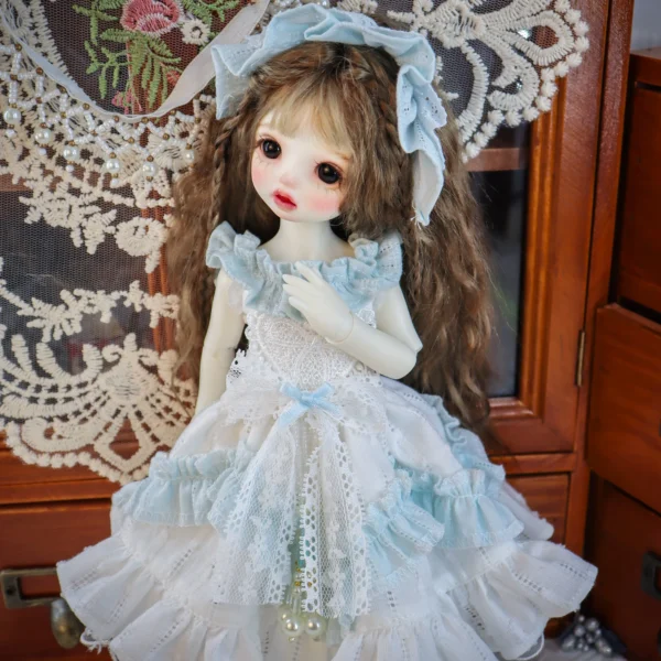 「Bangkrup Girl」White Blue (SD l SDGR l DD l 1/3 l SD75) BJD Outfit - Image 4