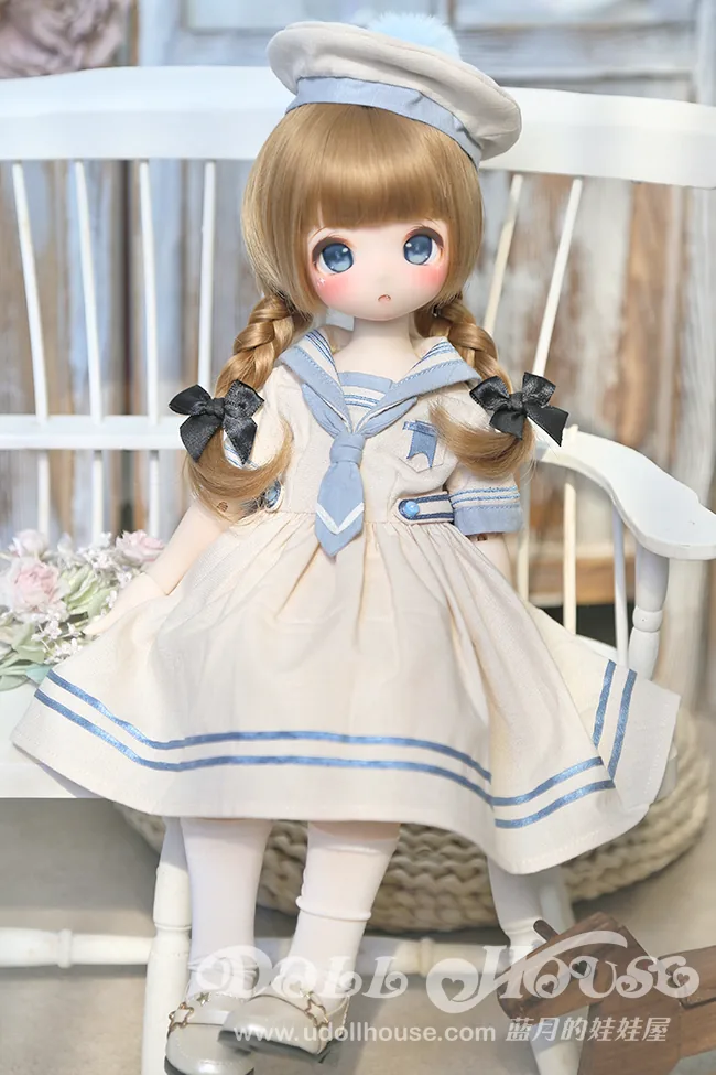 「BlueMoon」Childhood Sailor Dress (MDD/MSD/ Chubby l 1/4) BJD Outfit Only