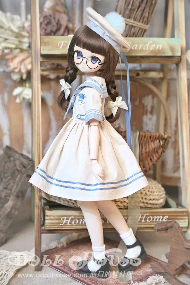 「BlueMoon」Childhood Sailor Dress (MDD/MSD/ Chubby l 1/4) BJD Outfit Only - Image 2