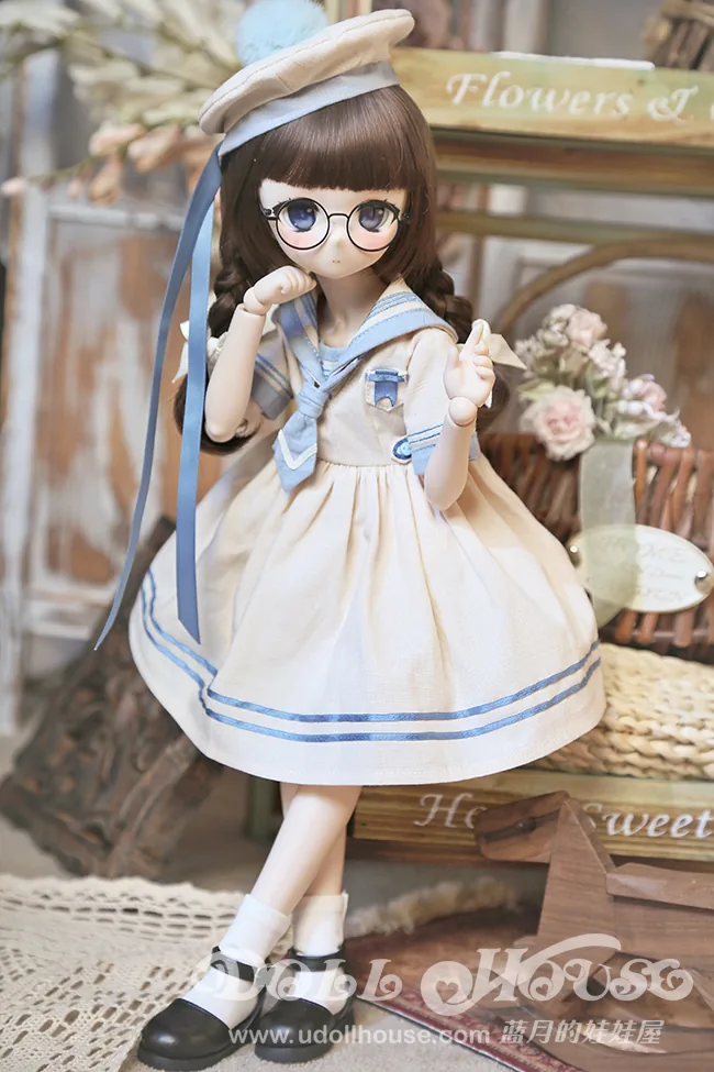 「BlueMoon」Childhood Sailor Dress (MDD/MSD/ Chubby l 1/4) BJD Outfit Only - Image 3
