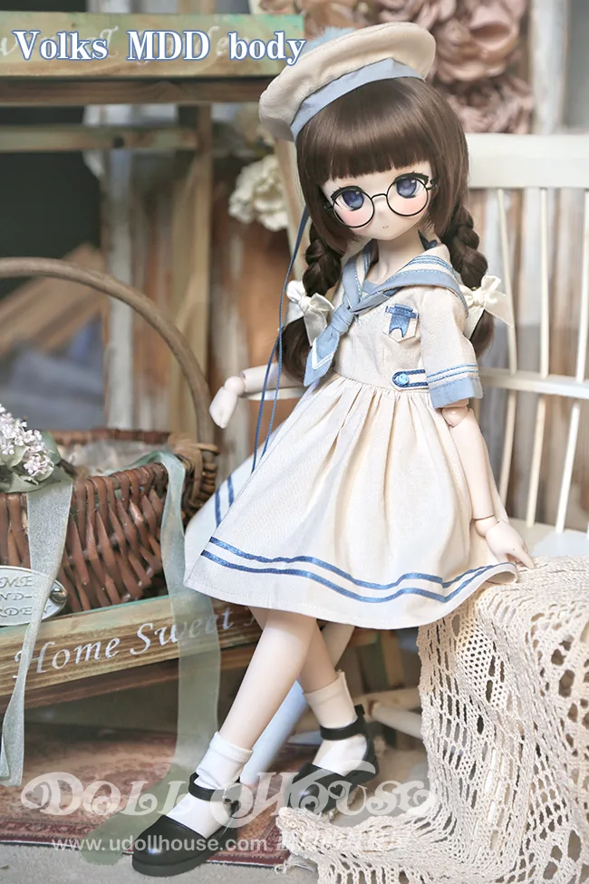 「BlueMoon」Childhood Sailor Dress (MDD/MSD/ Chubby l 1/4) BJD Outfit Only - Image 5