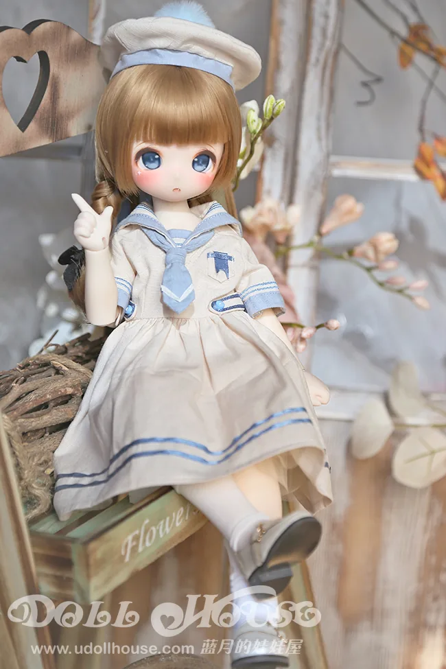 「BlueMoon」Childhood Sailor Dress (MDD/MSD/ Chubby l 1/4) BJD Outfit Only - Image 8