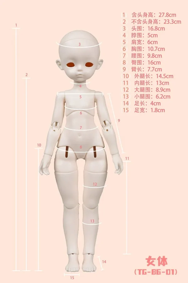 「BonBon Galaxy」Walnut 28.5cm Girl BJD Doll - Image 13
