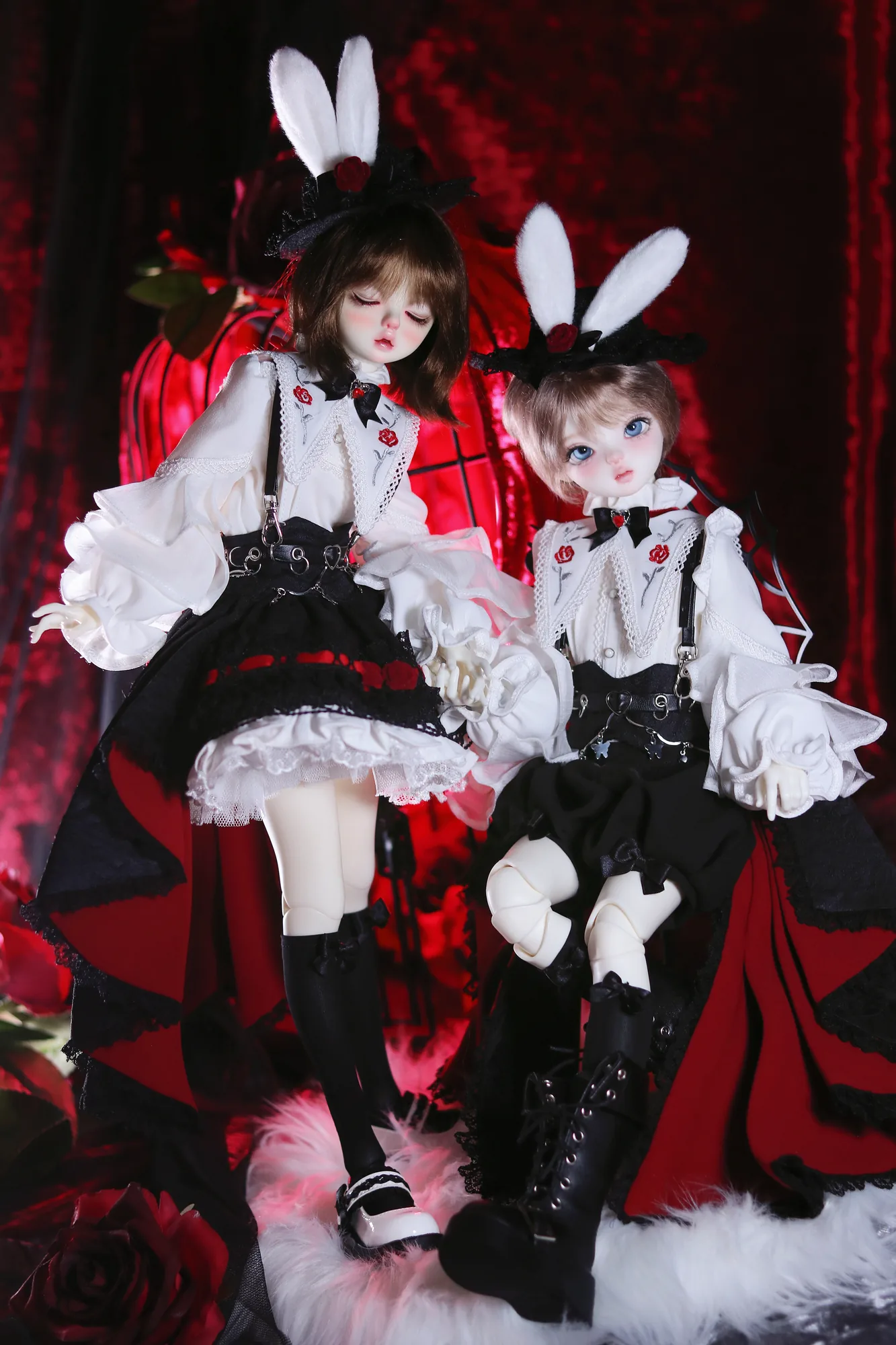 「Cloud」Ms & Mr Rabbit (MDD/MSD/Chubby l 1/4) BJD Outfit Only