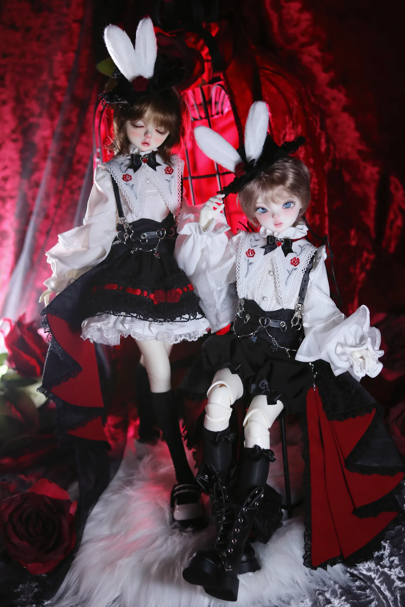 「Cloud」Ms & Mr Rabbit (MDD/MSD/Chubby l 1/4) BJD Outfit Only - Image 3