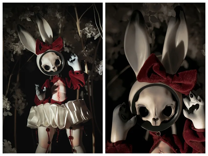 「Coral Reef」Cinnabar Closed Eyes Rabbit BJD Doll (1/6) - Image 2