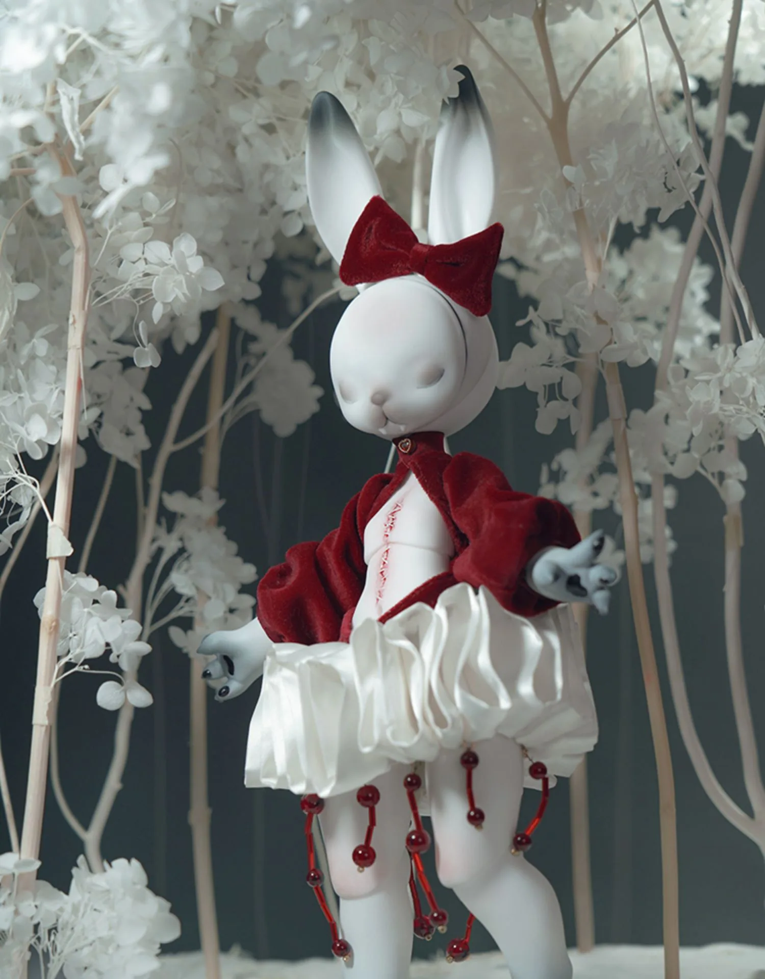 「Coral Reef」Cinnabar Closed Eyes Rabbit BJD Doll (1/6) - Image 5