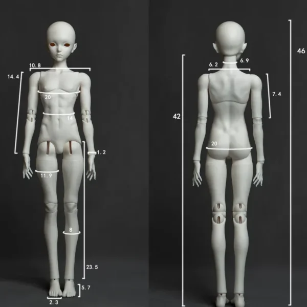 「Coral Reef」Whale Island 1/4 Orca Body with Abdominal Muscles BJD Doll Body Only - Image 3