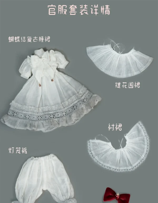 「Coral Reef」White Moon Cinnabar Open Eyes Rabbit BJD Doll (1/6) - Image 11