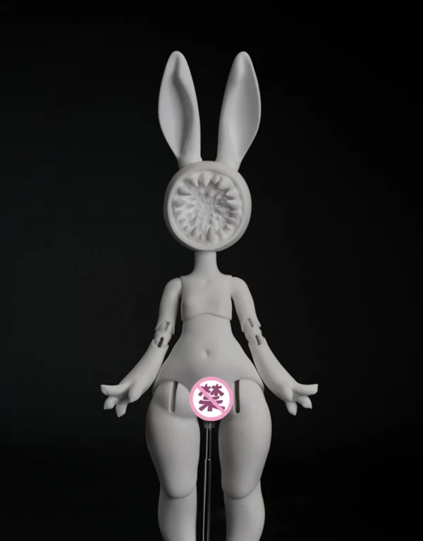 「Coral Reef」White Moon Cinnabar Open Eyes Rabbit BJD Doll (1/6) - Image 7