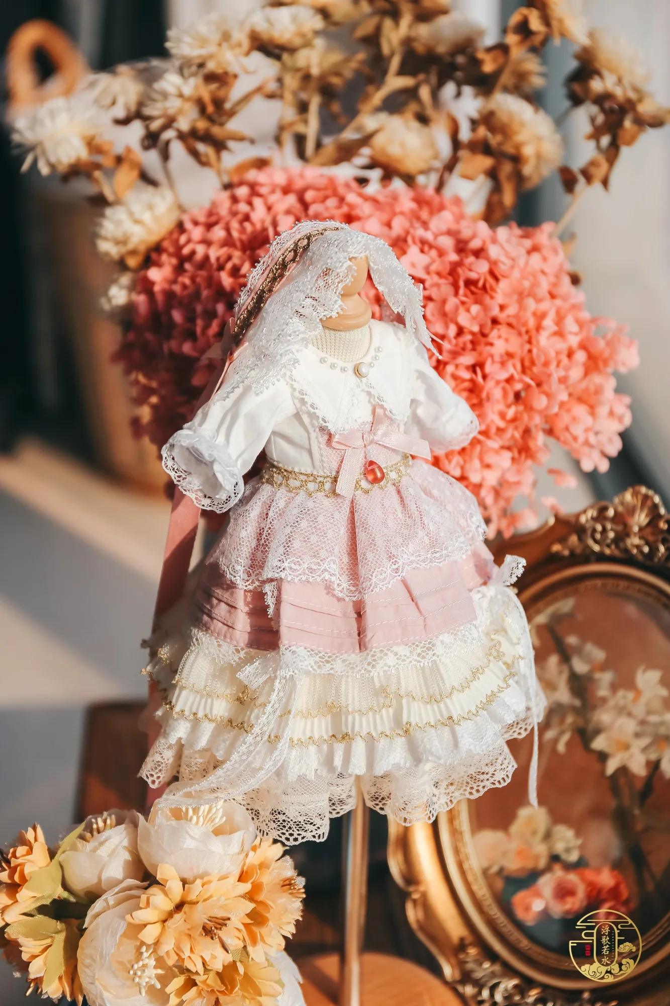 「Dollection」Peach Tea Party Outfit Only (YOSD / 1/6) - Image 4