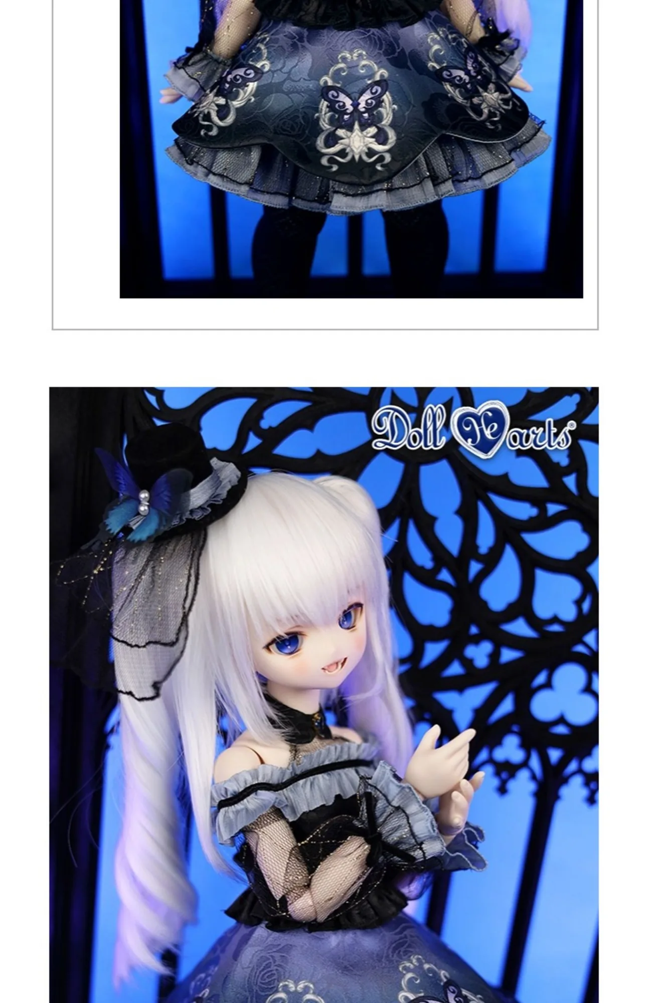 「DollHearts」Blue Butterfly Rose (MSD/MDD l 1/4) BJD Outfit Onl - Image 4