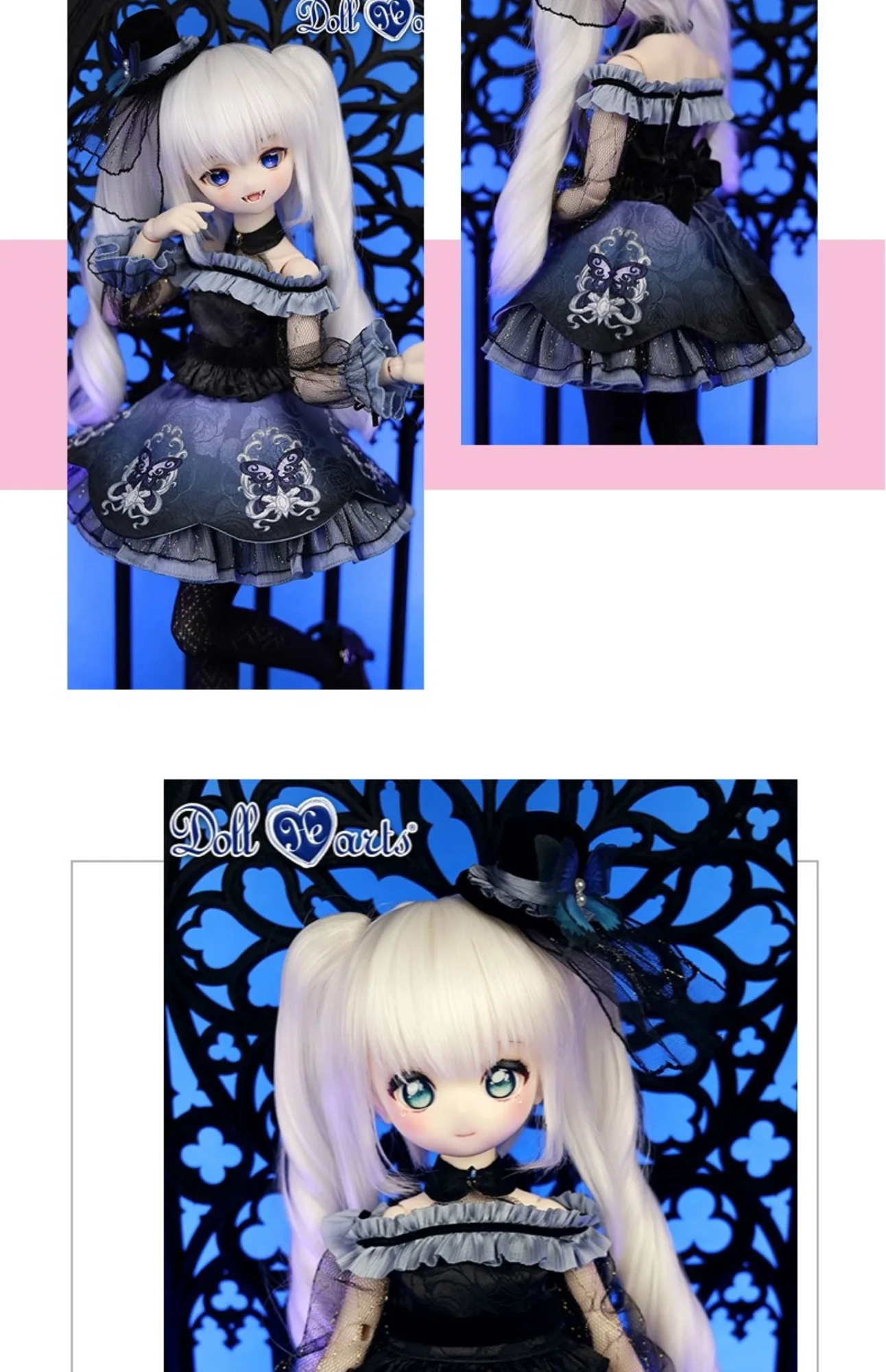 「DollHearts」Blue Butterfly Rose (MSD/MDD l 1/4) BJD Outfit Onl - Image 5