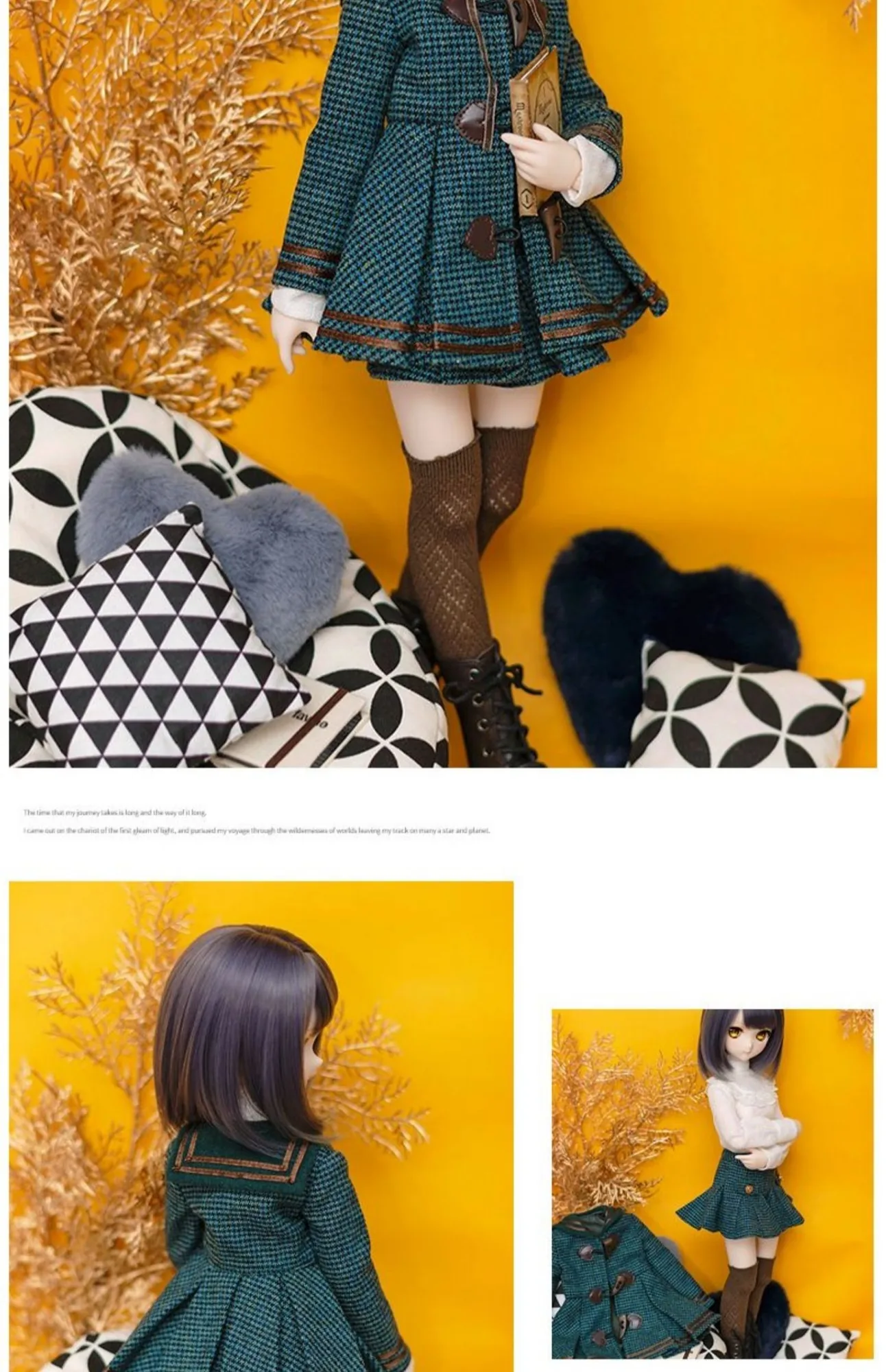 「DollHearts」Green Pine Winter (MSD/MDD l 1/4) BJD Outfit Onl - Image 3
