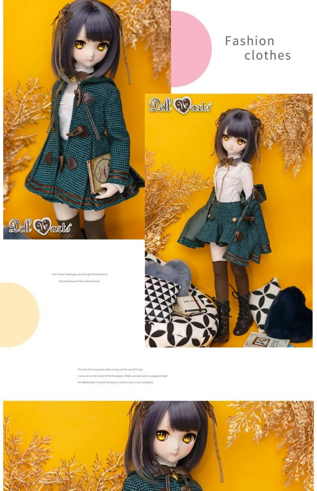 「DollHearts」Green Pine Winter (MSD/MDD l 1/4) BJD Outfit Onl - Image 4