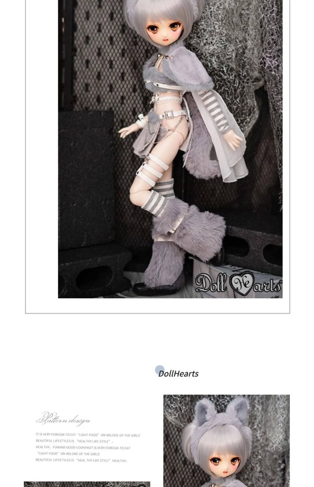 「DollHearts」Silver Wolf (MSD/MDD l 1/4 l SDGR/ DD l 1/3 ) BJD Outfit Only - Image 5