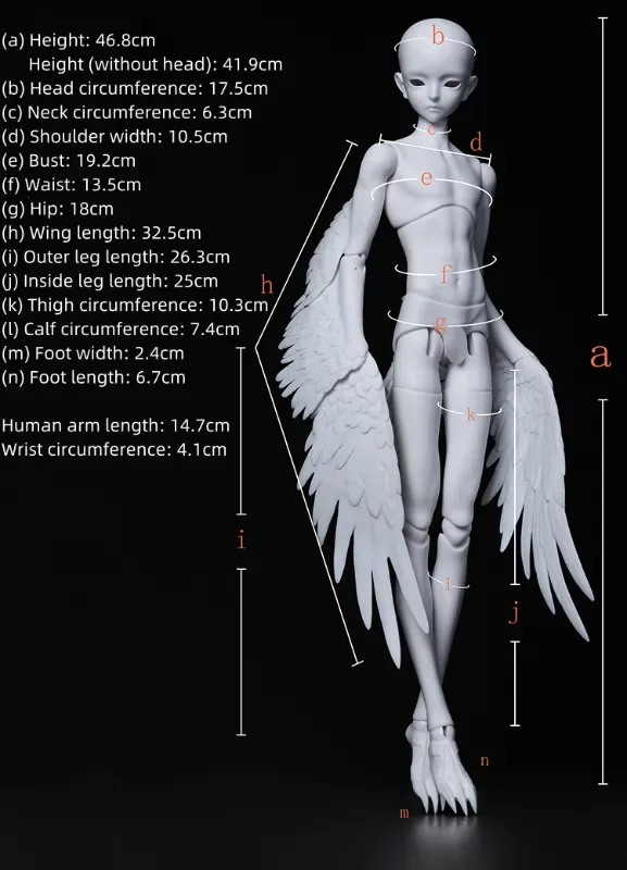 「DreamValley」Morin 1/4 BJD Full Doll with Interchangeable Plug-in Arms - Image 4