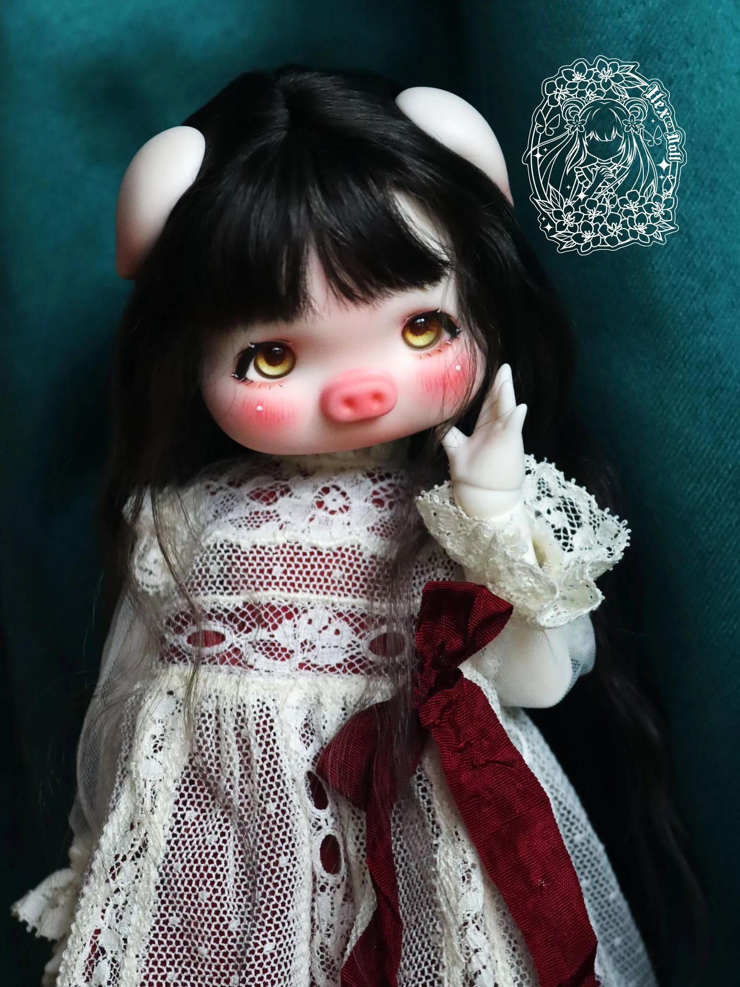 「Ilex Doll」Pearl Piggy BJD Doll Head Only (1/6) - Image 2