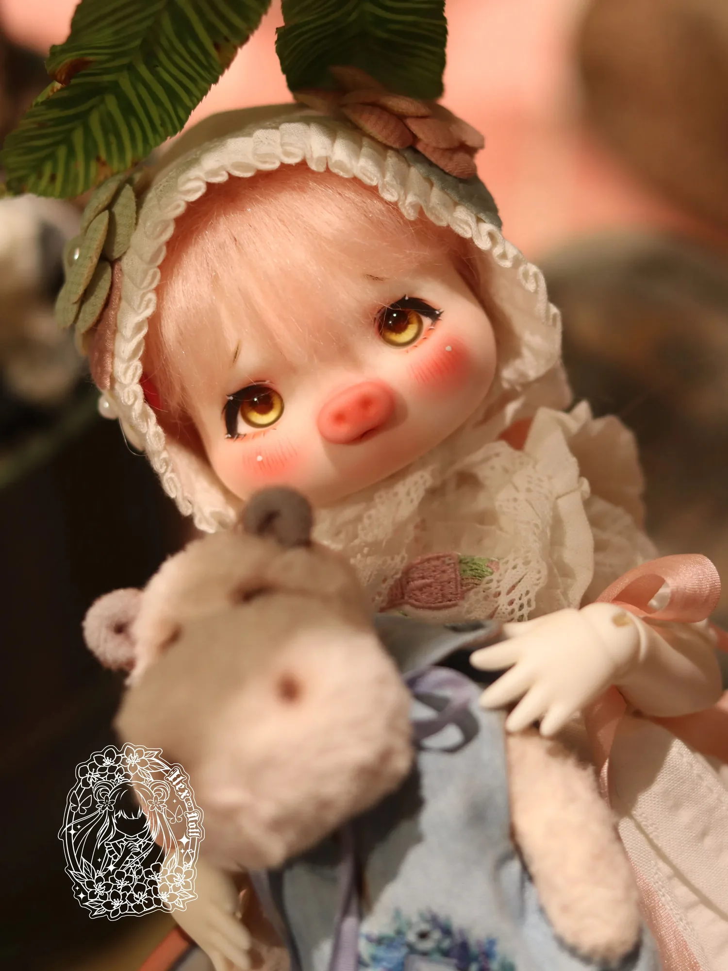 「Ilex Doll」Pearl Piggy BJD Doll Head Only (1/6) - Image 4