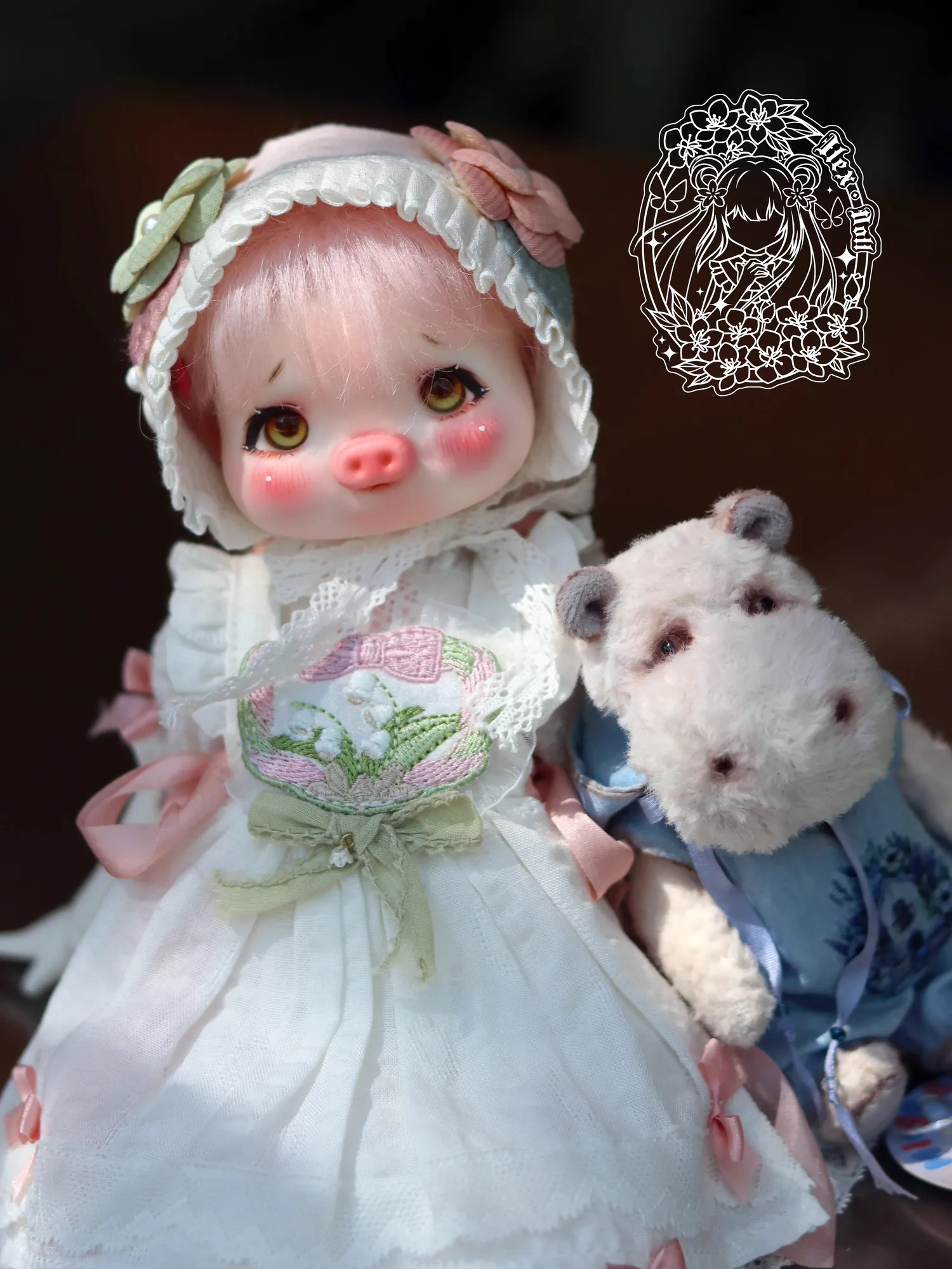 「Ilex Doll」Pearl Piggy BJD Doll Head Only (1/6) - Image 6