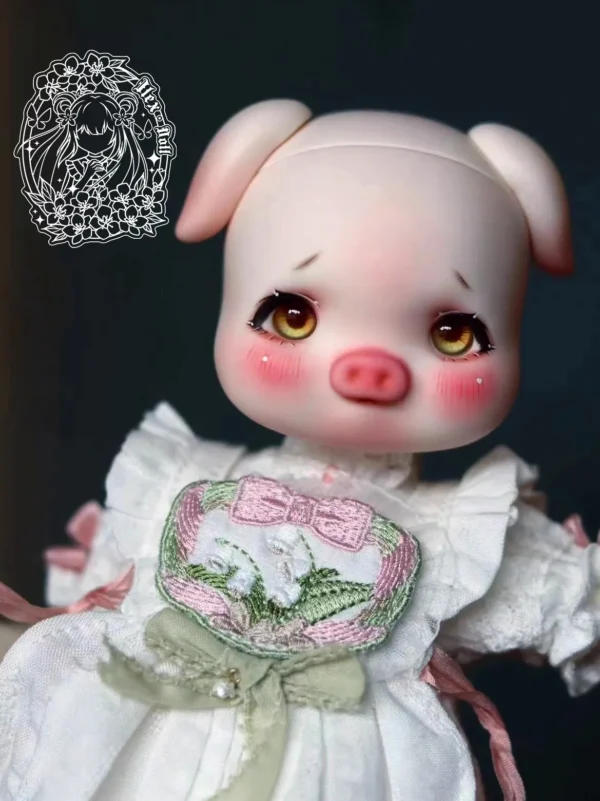 「Ilex Doll」Pearl Piggy BJD Doll Head Only (1/6) - Image 7