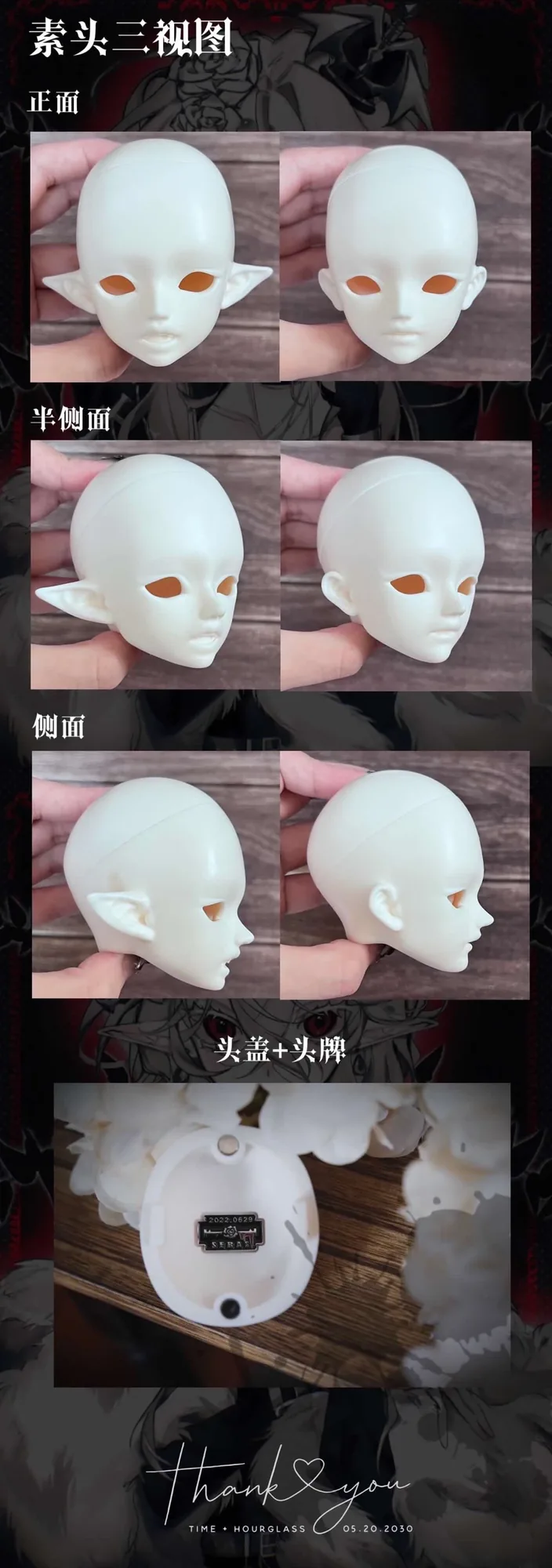 「LangTao」WhitePeacock 1/4 Only Head - Image 5