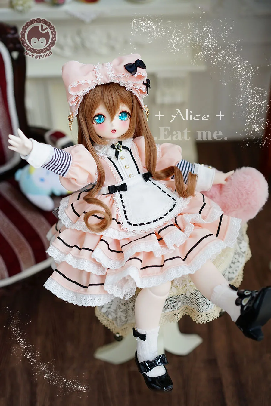 「M+V Studio」ALICE-Eat me. (MDD/MSD/Chubby) BJD Outfit Only - Image 10