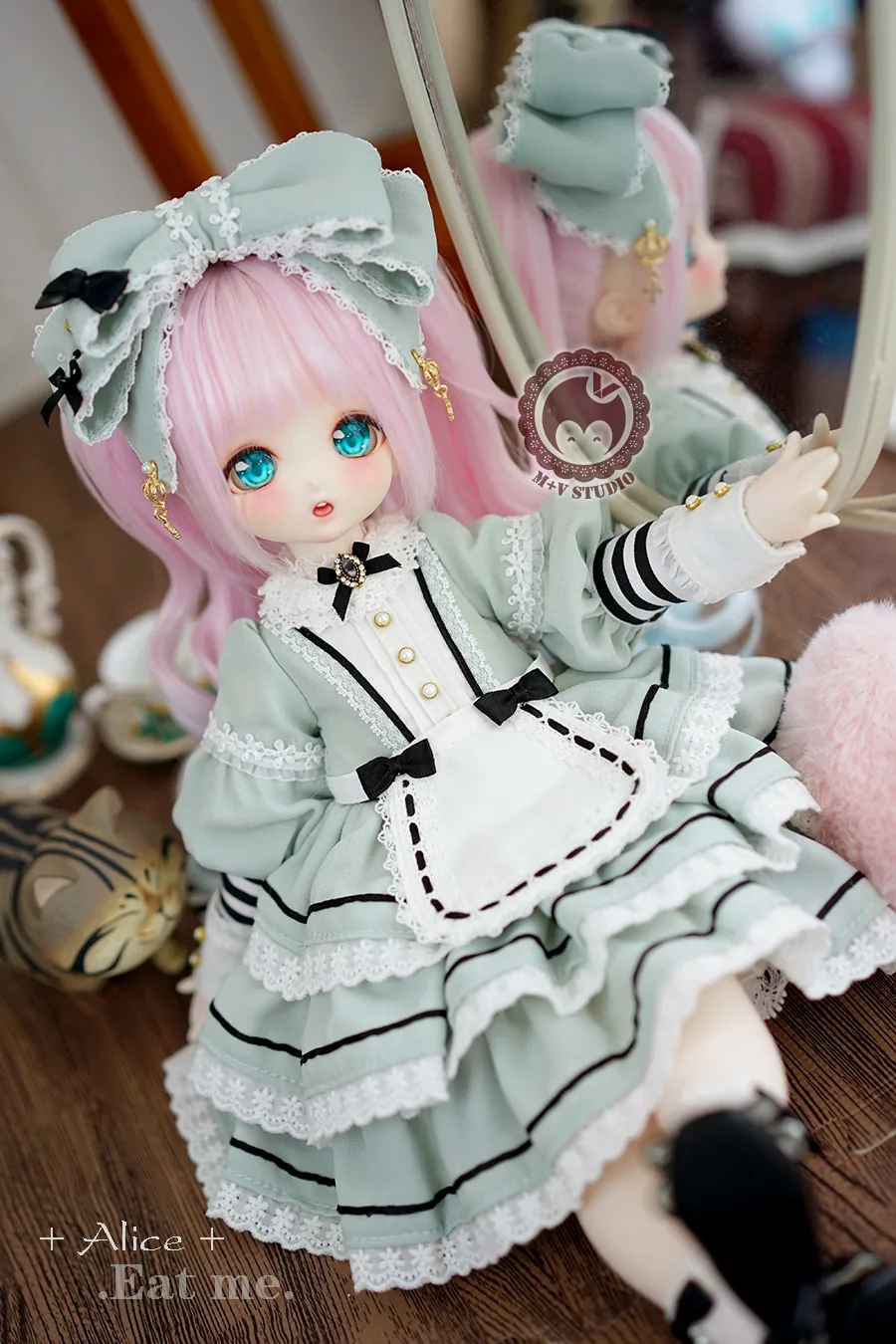 「M+V Studio」ALICE-Eat me. (MDD/MSD/Chubby) BJD Outfit Only - Image 2