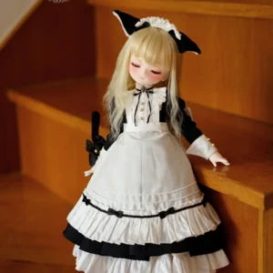 「M+V Studio」Black Cat Maid (MDD/MSD/Chubby) BJD Outfit Only