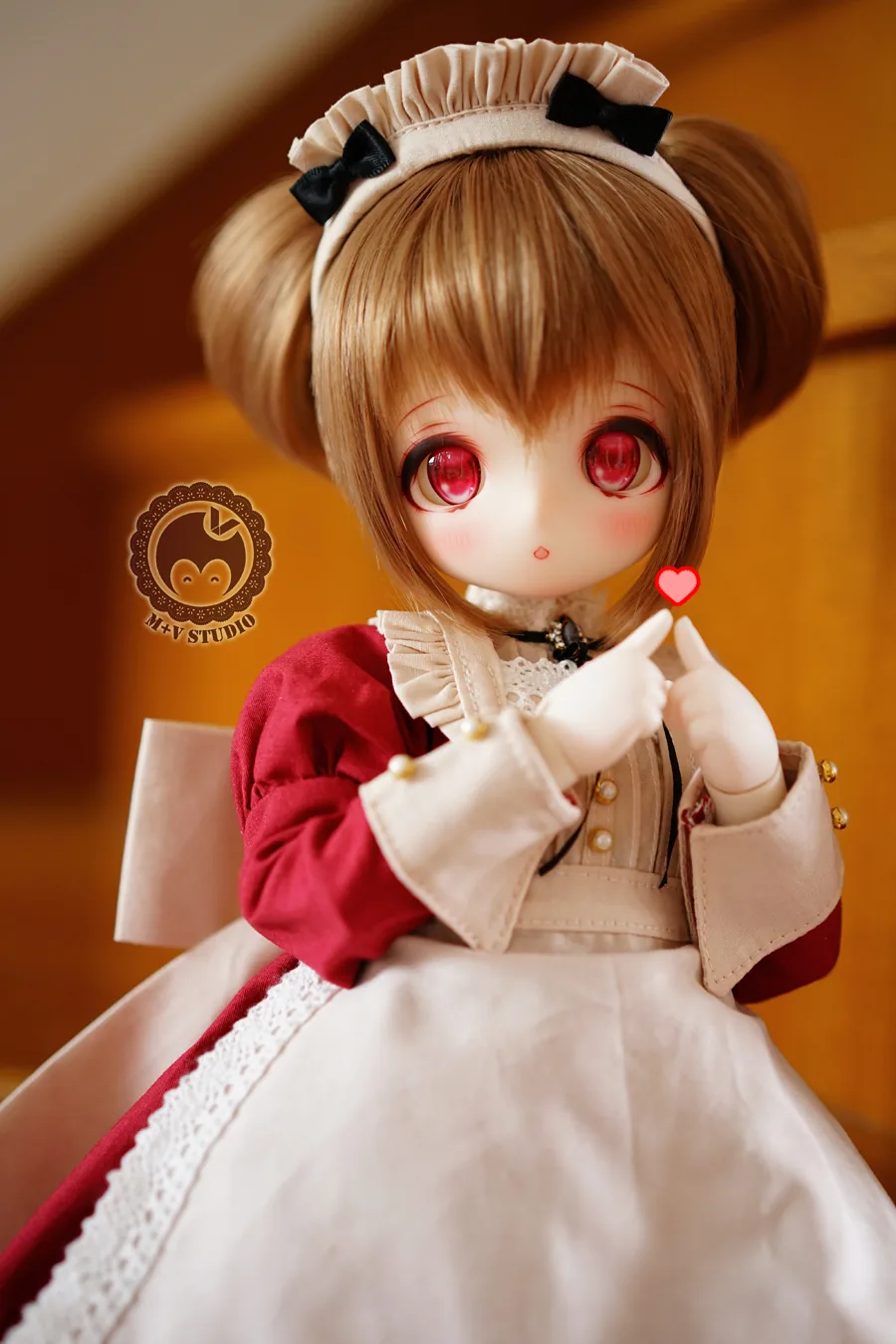 「M+V Studio」Black Cat Maid (MDD/MSD/Chubby) BJD Outfit Only - Image 3