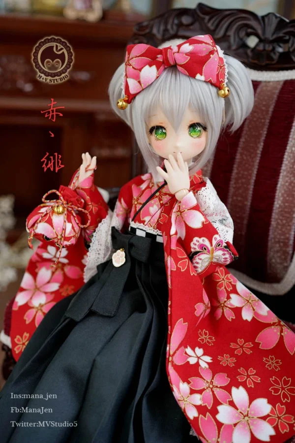 「M+V Studio」Red Crimson (MDD/MSD/Chubby) BJD Outfit Only
